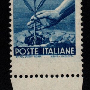 REPUBBLICA ITALIANA DEMOCRATICA 15 LIRE VARIETA' 1946 MNH CERT DIENA