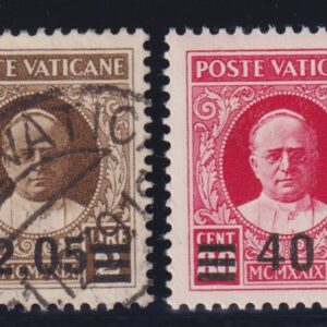 VATICANO 1934PROVVISORIA 2 VALORI ANNULLATO+MNH