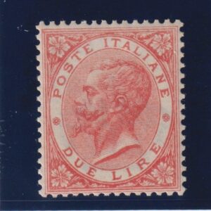 REGNO D'ITALIA 1863 2 LIRE DE LA RUE M.N.H. n.L22 CERTIFICATO DIENA