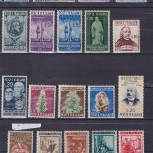 REPUBBLICA ANNATA 1950 M.N.H. 37 VALORI