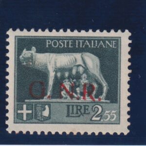 R.S.I. 1944 G.N.R. TIRATURA BRESCIA 2,55 LIRE MNH CERT. SOTTORIVA