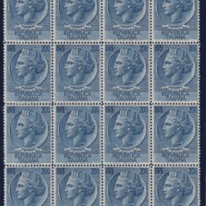 REPUBBLICA 1957 ITALIA TURRITA FOGLIO (PARTE) 24 ESEMPLARI MNH