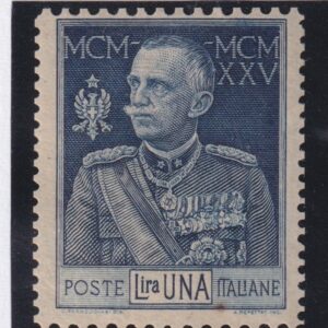 1925 GIUBILEO DEL RE 1 LIRA DENT. 11X13 ½ MNH CERTIFICATO DIENA