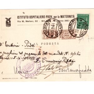 fronte  con affrancatura di pregio interessante certificato descrittivo Sottoriv