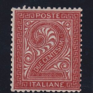 REGNO D'ITALIA 1863 2 CENT. DE LA RUE LONDRA M.N.H. CERTIFICATO SOTTORIVA