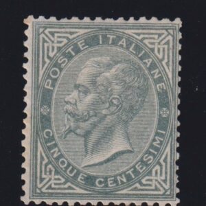 REGNO 1866 Vittorio Emanuele II° 5 C. grigio verde M.N.H. CERT. CAFFAZ