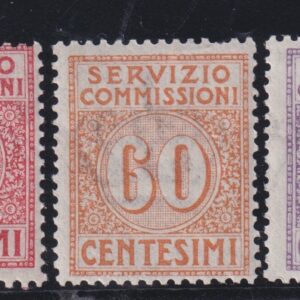 REGNO 1913 SERVIZIO COMMISSIONI cifra in cerchio MNH CERT. DIENA