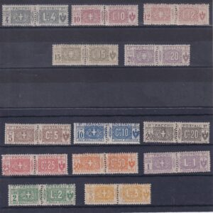 Italia Regno 1922 Pacchi "Nodo Savoia" (N°7/19) Cert. DIENA MNH