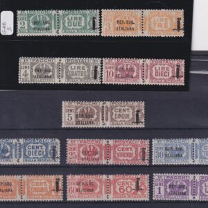 1944 REPUBBLICA SOCIALE ITALIANA PACCHI POSTALI SERIETTA MNH CERTIFICATO DIENA