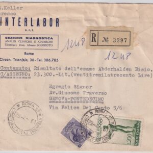 ITALIA BUSTA CON AFFRANCATURA DI PREGIO