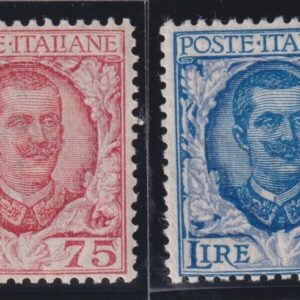 ITALIA REGNO 1926 FLOREALE 4 VALORI S.41 MNH CERT. DIENA