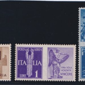 REGNO D'ITALIA 1942 PROPAGANDA DI GUERRA NON EMESSI 3 V. MNH CERT. DIENA