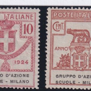 1924 Italia Regno Enti Semistatali GRUPPO D'AZIONE SCUOLE MILANO MNH CERT. DIENA