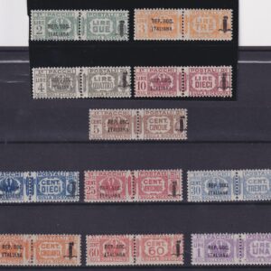 REGNO 1944 REPUBBLICA SOCIALE ITALIANA PACCHI POSTALI SERIETTA MNH CERT. DIENA