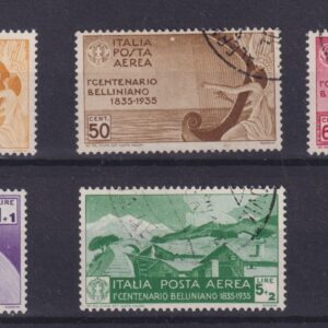 ITALIA REGNO 1935 CENTENARIO MORTE BELLINI P.A. (A90/A94) CERT. SOTTORIVA