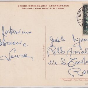 ITALIA REGNO CARTOLINA OPERE MISSIONARIE CARMELITANE