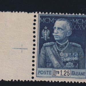 REGNO 1925 GIUBILEO DEL RE 1.25 LIRE DENT. 11 MNH CERTIFICATO DIENA