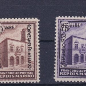 San Marino 1933 Convegno Filatelico MNH CERT. DIENA