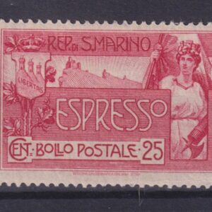 SAN MARINO 1907 ESPRESSO 25 CENT. MNH CERTIFICATO DIENA