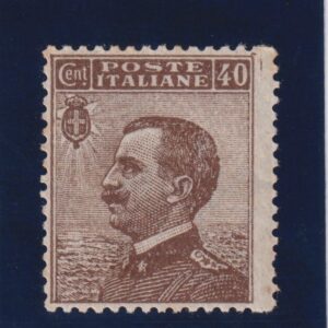 REGNO D'ITALIA 1908 MICHETTI 40 CENT. MNH CERTIFICATO DIENA