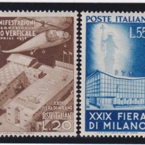 ITALIA 1951 FIERA DI MILANO MNH 2 VALORI