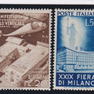ITALIA 1951 FIERA DI MILANO MNH 2 VALORI