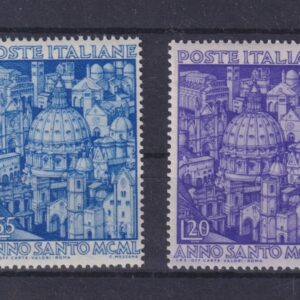 1950 ITALIA REPUBBLICA "ANNO SANTO" 2 VALORI MNH
