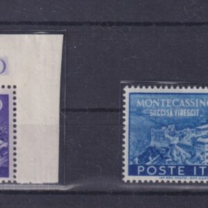 ITALIA 1951 MONTECASSINO 2 VALORI MNH