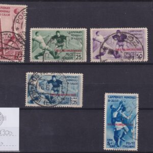 EGEO CAMPIONATI DEL MONDO DI CALCIO 1934 SOVRASTAMPATI CERTIFICATO SOTTORIVA