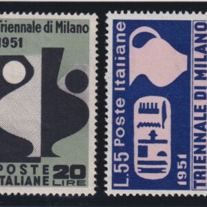 REPUBBLICA 1951 TRIENNALE DI MILANO 2 VALORI S. 149 MNH