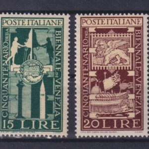 REP. IT. 1949 CINQUANTENARIO BIENNALE VENEZIA 4VAL. MNH