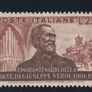 1951 ITALIA REPUBBLICA CINQUANTENARIO MORTE DI G. VERDI 3 VAL. MNH