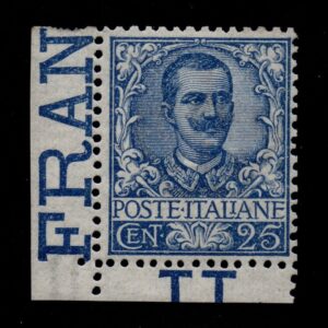 REGNO D'ITALIA FLOREALE 25 CENT 1901 MNH CERTIFICATO DIENA
