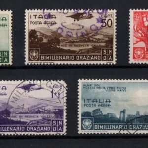 REGNO D'ITALIA ORAZIO 1936 ANNULLATO CERTIFICATO SOTTORIVA