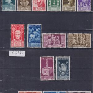ITALIA REGNO 1937 BIMILLENARIO AUGUSTEO 15 VALORI MNH CERTIFICATO RAYBAUDI