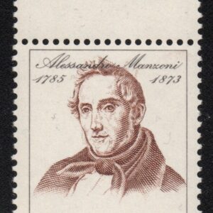 REPUBBLICA ITALIANA MANZONI VARIETA' 1973 MNH CERT RAYBAUDI