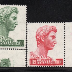 REPUBBLICA ITALIANA SAN GIORGIO DI DONATELLO VARIETA' 1965 MNH CERT RAYBAUDI