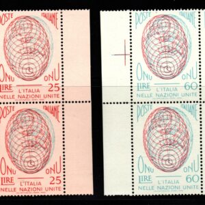 ITALIA REPUBBLICA ONU TERZA TIRATURA 1957 MNH CERT RAYBAUDI