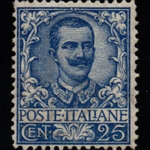 REGNO D'ITALIA - FLOREALE 25C - 1901 - MNH - cert. Sottoriva