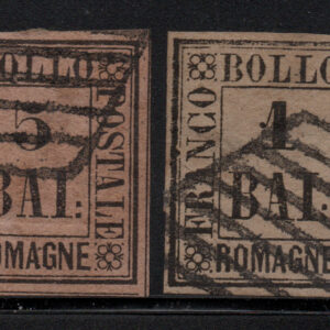 ANTICHI STATI - ROMAGNE 4-5 BAJ - 1859 - ANNULLATO