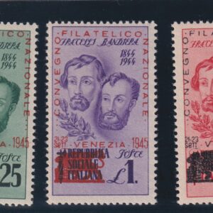 ITALIA 1945 CONVEGNO FILATELICO VENEZIA M.N.H. CERT. RAYBAUDI