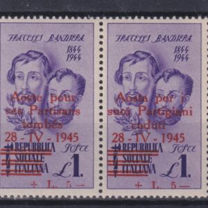 ITALIA 1945 C.L.N. AOSTA M.N.H. CERT. RAYBAUDI RARO