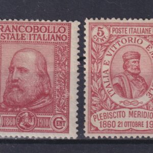 REGNO D'ITALIA 1910 GARIBALDI 4 VAL. M.N.H. CERT. DIENA