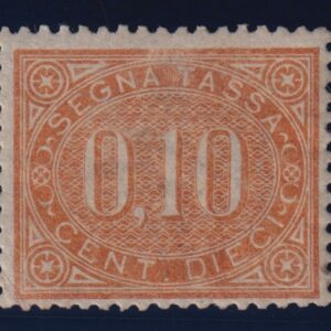 REGNO D'ITALIA 1869 SEGNATASSE N°2 G.O. CERT. CILIO