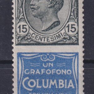 REGNO D'ITALIA 1924 COLUMBIA 15 CENT. M.N.H. CERT. DIENA