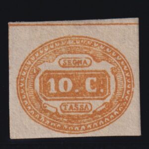 REGNO D'ITALIA 1863 SEGNATASSE M.N.H. CERT. DIENA