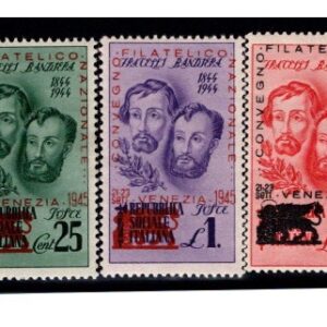 francobolli regno d'italia luogotenenza congresso filatelico venezia mnh cert. Raybaudi