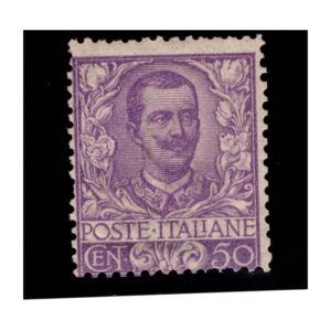 FRANCOBOLLO REGNO FLOREALE 1901 MNH CERT. CILIO