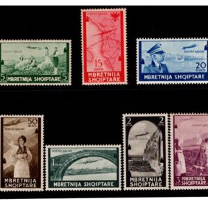francobolli occupazione italiana albania posta aerea mnh cert Diena