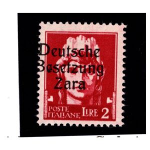 Zara 2 lire carminio Varietà mnh cert. Cilio